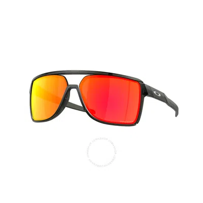 Oakley Castel Prizm Ruby Rectangular Men's Sunglasses Oo9147 914705 63 In Multi