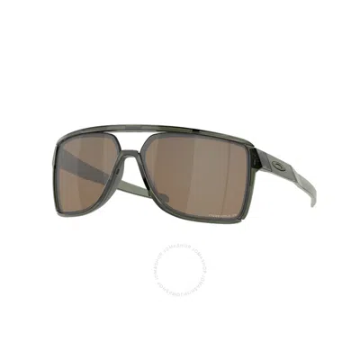 Oakley Castel Prizm Tungsten Polarized Rectangular Men's Sunglasses Oo9147 914704 63 In Brown