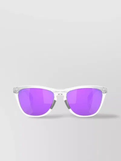 Oakley Clear Frame Rubber Temple Tips Sunglasses In Purple