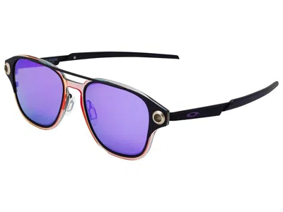 Pre-owned Oakley Coldfuse Polarized Sunglasses Oo6042-0652 Matte Black/violet Iridium