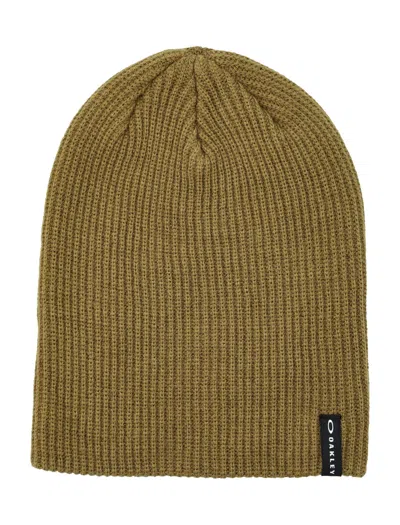 Oakley Comfortable Slouch Cuffed Knit Hat In Army Green