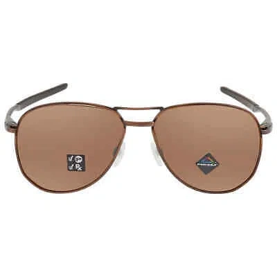 Pre-owned Oakley Contrail Prizm Tungsten Polarized Pilot Men's Sunglasses Oo4147 414706 57 In Brown
