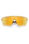 Oakley Corridor 142mm Semi Rimless Prizm™ Polarized Shield Sunglasses In Gold