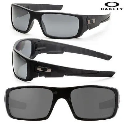Pre-owned Oakley Crankshaft Sunglasses Shadow Camo Frame & Black Iridium Polarized In Gray