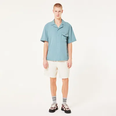 Oakley Cuban Collar Ss Shirt In Pacific