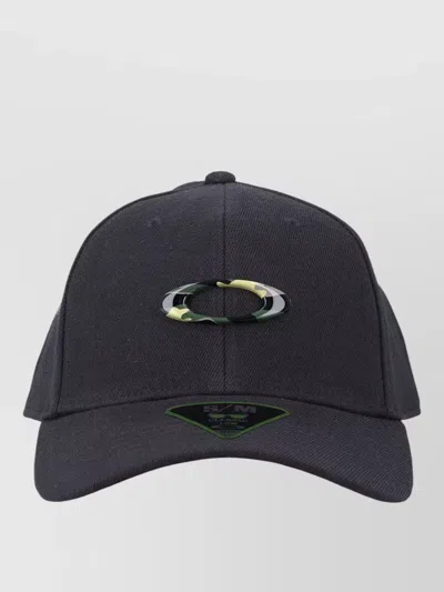 Oakley Curved Brim Cap Structured Crown Eyelet Vents In Black