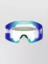 Oakley Curved Sunglasses With Adjustable Strap And Wide Lens In Blue