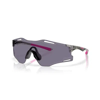 Oakley Cybr Zero Glasses Grey Pink In Burgundy