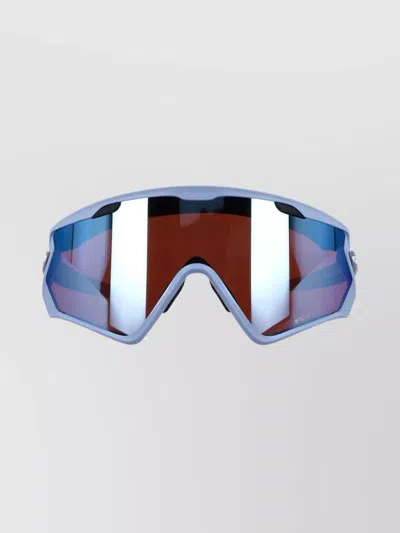 Oakley Cylindrical Lens Lightweight Wraparound Sunglasses In Blue