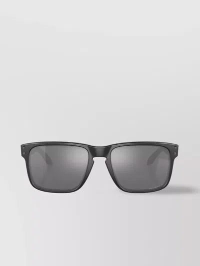 Oakley Dark Lens Metal Rivet Rectangular Frame In Gray