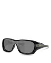 Oakley De La Salle Rectangular Mask Sunglasses, 130mm In Black