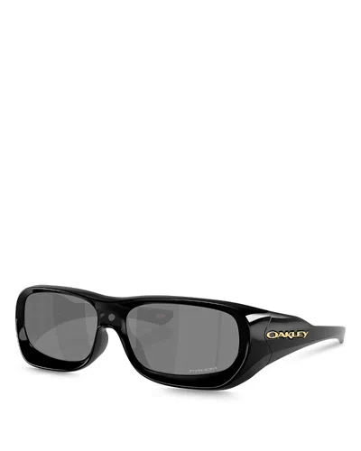 Oakley De Soto Rectangular Sunglasses, 59mm In Shiny Black