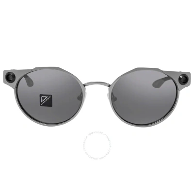 Oakley Deadbolt Prizm Black Irregular Titanium Unisex Sunglasses Oo6046 604601 50 In Black / Chrome