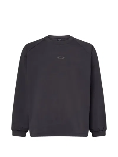 Oakley Drawstring Crew-neck Sweatshirt In Gray