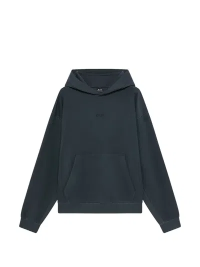 Oakley Dual Logo-embroidered Jersey Hoodie In Black