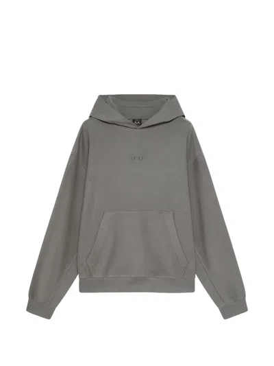 Oakley Dual-jersey Logo-patch Hoodie In Gray