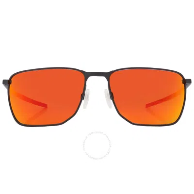 Oakley Ejector Prizm Ruby Polarized Rectangular Men's Sunglasses Oo4142 414215 58 In Light Steel / Ruby