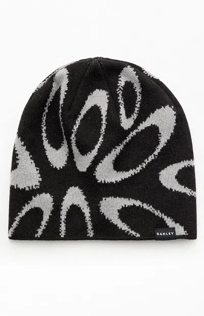 Oakley Ellipse Graphic Beanie In Black/gray/white