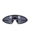 Oakley Wraparound Sunglasses Curved Temples Nose Pads In Black