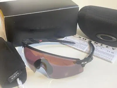 Pre-owned Oakley Encoder Sunglasses Matte Carbon/prizm Road Black 0oo9472f Biking Shield