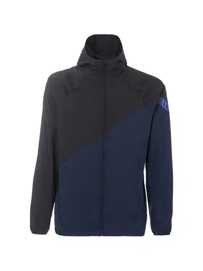 Oakley Enhance Double Cloth Hooded Jacket In Blue