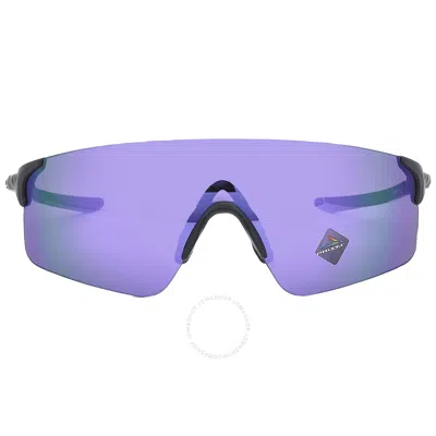 Oakley Evzero Blades Prizm Violet Mirrored Shield Men's Sunglasses Oo9454 945421 138 In Black / Violet