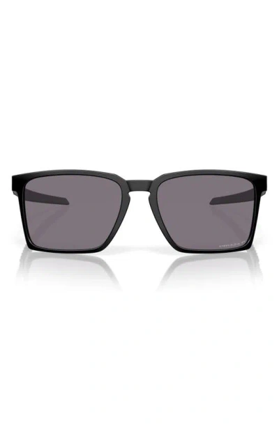 Oakley Exchange Sun 56mm Polarized Rectangle Sunglasses In Black Grey