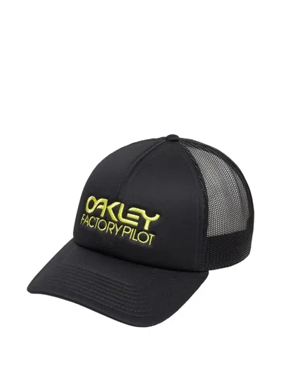 Oakley Factory Pilot Mesh-panel Trucker Hat In Black