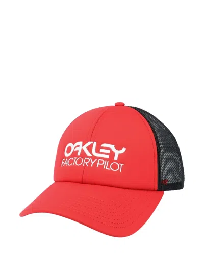 Oakley Factory Pilot Trucker Cap In Red
