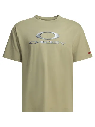 Oakley Factory Team By Brain Dead "new Retro Tee X Metal 3.0" Crew Neck T Shirt In Green