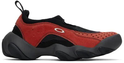 Oakley Factory Team Red & Black Flesh Sandals In Lava/black