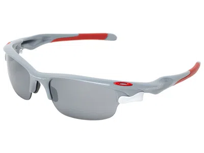 Pre-owned Oakley Fast Jacket Sunglasses Oo9097-12 Polished Fog/black Iridium, Vr28 In Black Iridium, Vr28 (2 Sets)