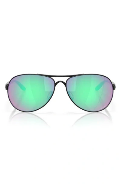 Oakley Feedback 59mm Pilot Aviator Sunglasses In Green
