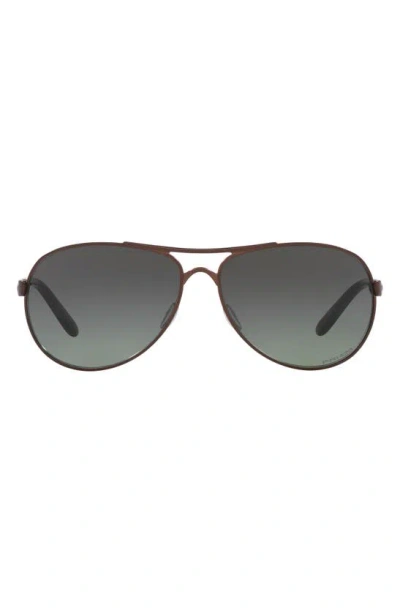 Oakley Feedback 59mm Polarized Aviator Sunglasses In Black Gradient