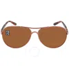 Oakley Feedback Brown Gradient Polarized Pilot Ladies Sunglasses Oo4079 407914 59 In Brown / Gold / Rose / Rose Gold
