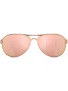 Oakley Feedback Sunglasses In 407944 Satin Rose Gold