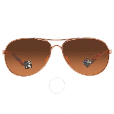 Oakley Feedback Prizm Brown Gradient Aviator Ladies Sunglasses Oo4079 407946 59 In Brown / Rose