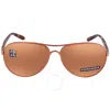 Oakley Feedback Brown Gradient Polarized Aviator Ladies Sunglasses Oo4079 407914 59 In Gold / Rose / Rose Gold