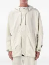 Oakley Long Hooded Jacket Adjustable Drawstrings In Neutral
