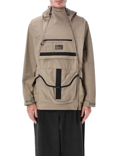 Oakley Fgl Stroke 5.7 Technical Nylon Anorak Jacket In Brown