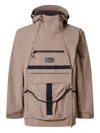 Oakley Mens Fgl Stroke Hooded Woven Anorak Bark In Neutral