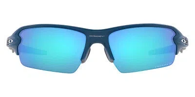 Pre-owned Oakley Flak 2.0 (a) Oo9271 Sunglasses Men Rectangle 61mm & Authentic In Prizm Sapphire Polarized Mirrored