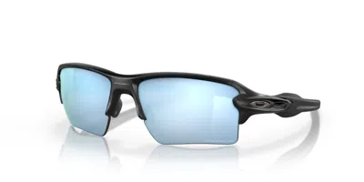 Pre-owned Oakley Flak 2.0 Xl Oo9188-58 126mm - Matt Black Frame Deep Water Polarized Lens