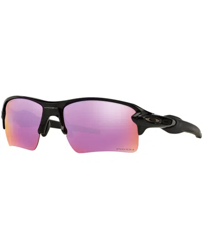 Oakley Flak 2.0 Xl Prizm Golf Sunglasses, Oo9188 In Black Shiny,purple Light