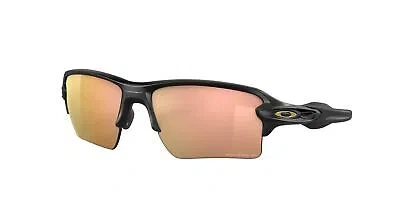 Pre-owned Oakley Flak 2.0 Xl Sunglasses, Matte Black Frame, Prizm Rose Gold Polarized Lens