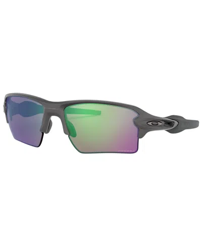 Oakley Flak 2.0 Xl Sunglasses, Oo9188 59 In Steel,prizm Road Jade