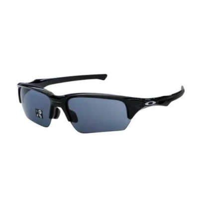 Pre-owned Oakley Flak Beta Asian Fit Oo9372-01 Men Rectangular Sunglasses W/grey Lens In Gray