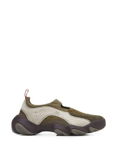 Oakley Flesh Suede-pannel Sandals In Green