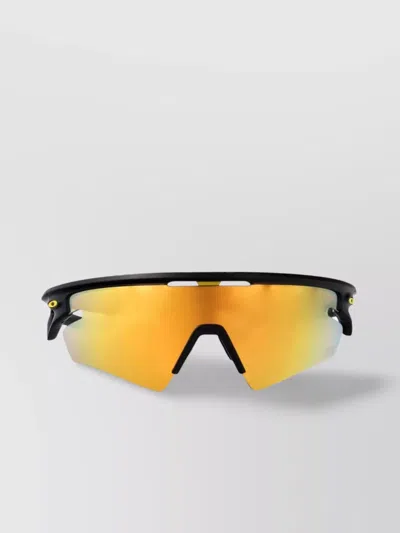 Oakley Frame Wraparound Sunglasses Nose Pads Rubberized Temples In Yellow