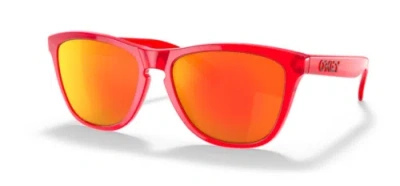 Pre-owned Oakley Frogskins 9013 Crystal Red + Prizm Ruby + Original Sunglasses